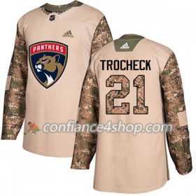 Adidas Maillot de Hockey Florida Panthers Vincent Trocheck 21 2017-2018 Camo Veterans Day Practice Authentic - Homme